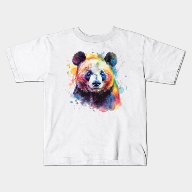 panda Kids T-Shirt by weirdesigns